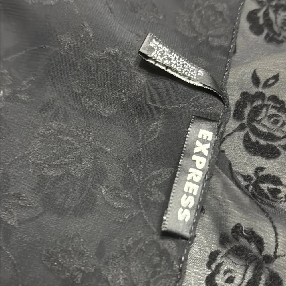 Express Sheer Black Floral Scarf